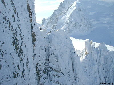 Sheer drops of thousands of feet