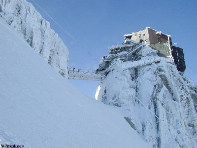 Bridge and ski tram station